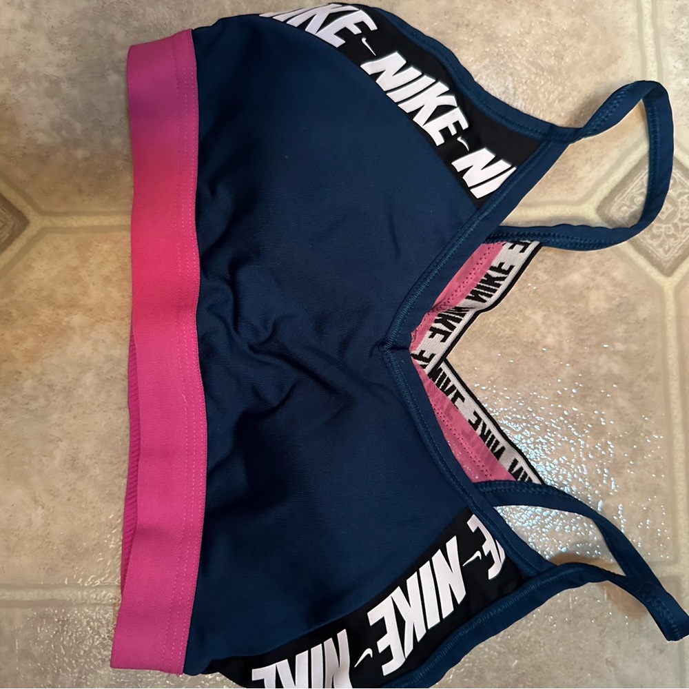 Nike Blue and Pink Sports Bra